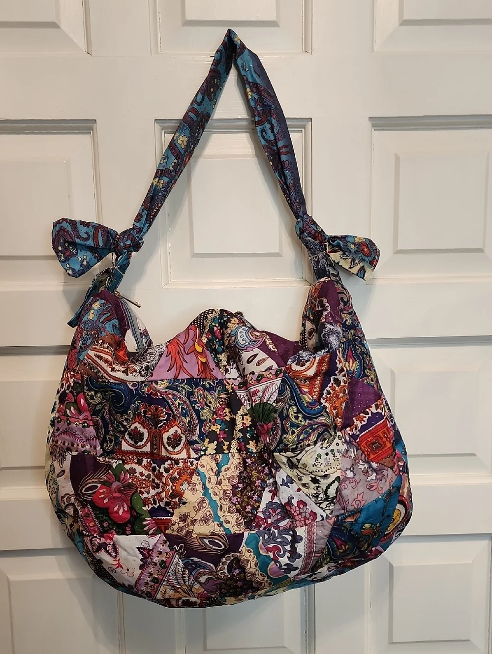 Patchwork Floral Quilted Shoulder Bag in Purple Multi - Unbranded,  Boho, Casual